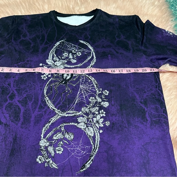 Blackmilk Purple Graphic Long Sleeve Shirt oversized - Picture 4 of 8